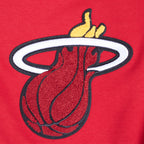 NBA MIAMI HEAT CLASSIC CHENILLE SHORT POUR HOMME (ROUGE CARDINAL/NOIR)