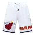 NBA MIAMI HEAT CLASSIC CHENILLE SHORT POUR HOMME (BLANC)