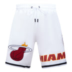 NBA MIAMI HEAT CLASSIC CHENILLE SHORT POUR HOMME (BLANC)