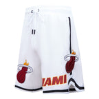 NBA MIAMI HEAT CLASSIC CHENILLE SHORT POUR HOMME (BLANC)