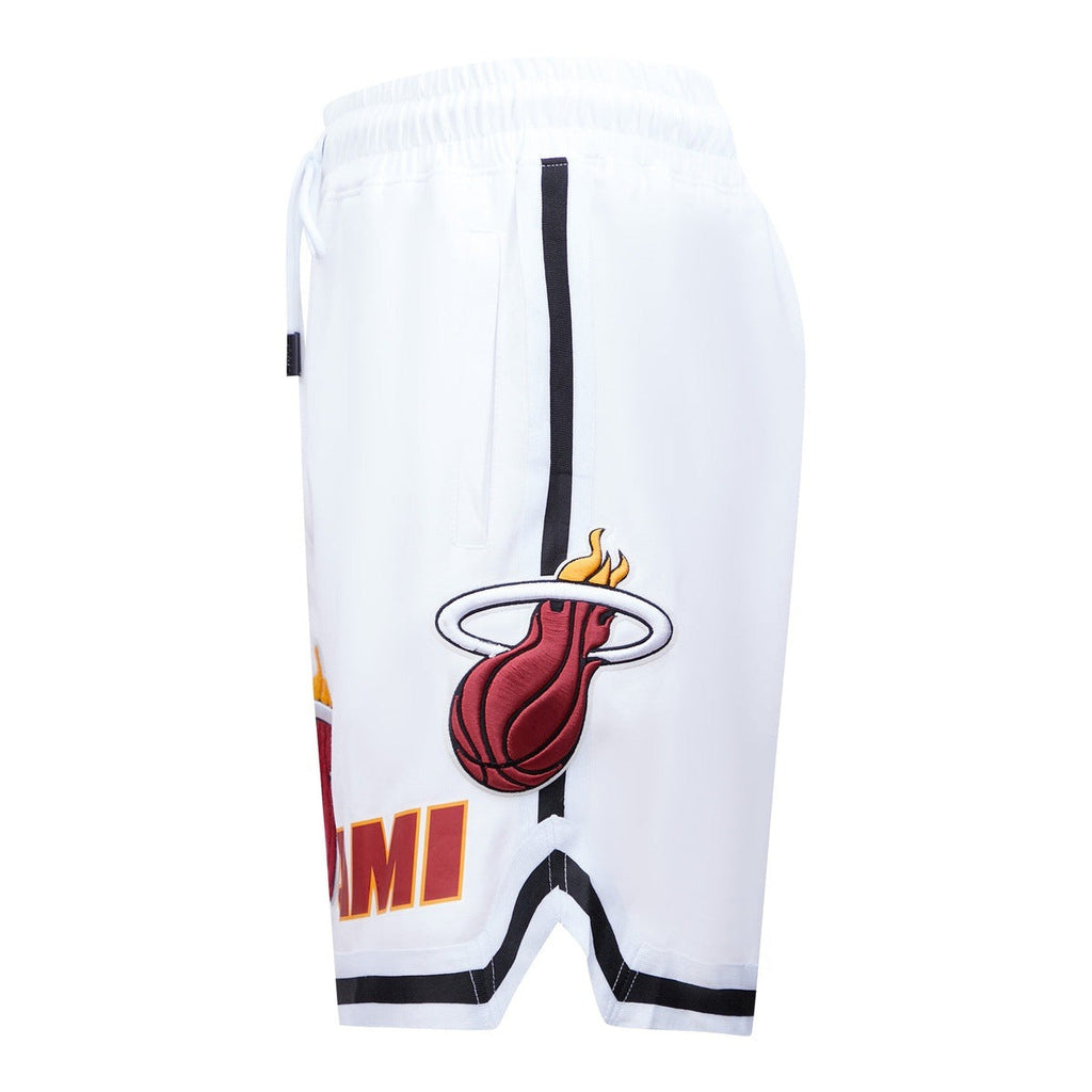 NBA MIAMI HEAT CLASSIC CHENILLE SHORT POUR HOMME (BLANC)