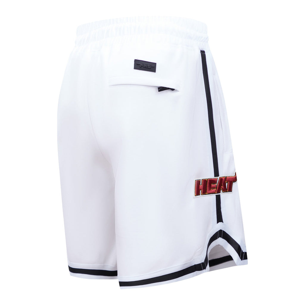 NBA MIAMI HEAT CLASSIC CHENILLE SHORT POUR HOMME (BLANC)