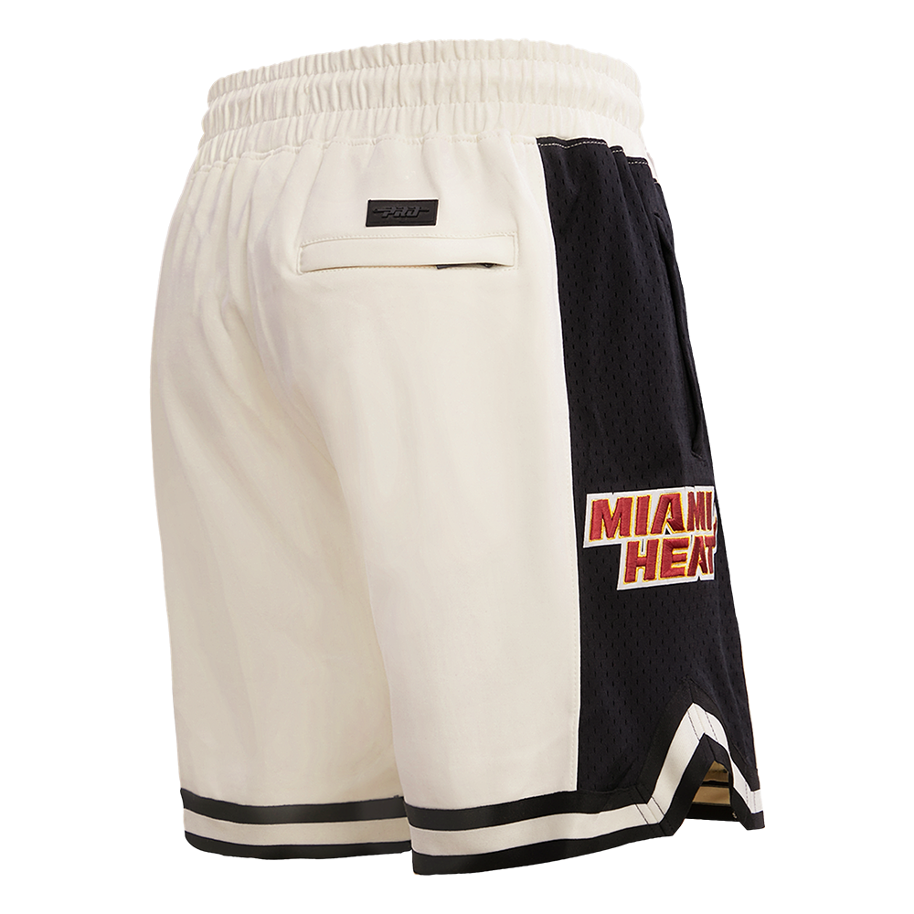 NBA MIAMI HEAT RETRO CLASSIC MEN'S 2.0 SHORT (EGGSHELL/ BLACK)