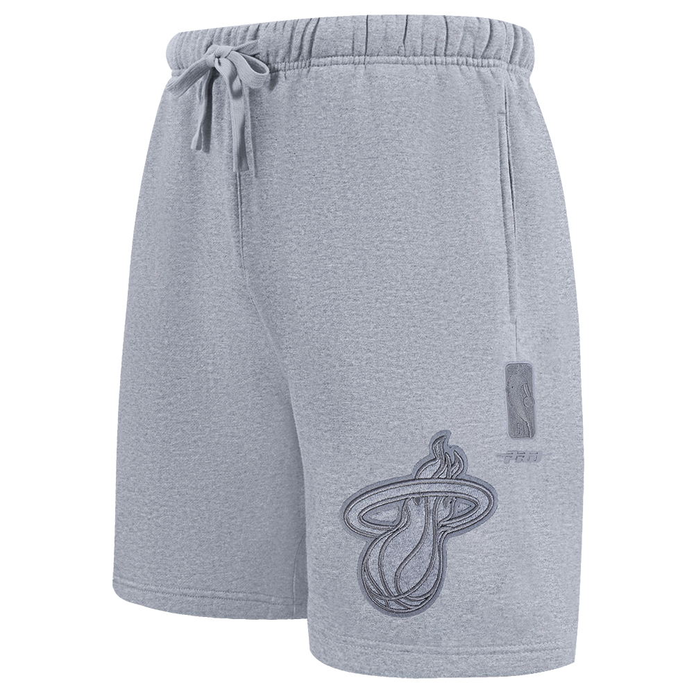 NBA MIAMI HEAT NEUTRAL SHORT POUR HOMME (GRIS CHINÉ FONCÉ)