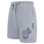 NBA MIAMI HEAT NEUTRAL SHORT POUR HOMME (GRIS CHINÉ FONCÉ)