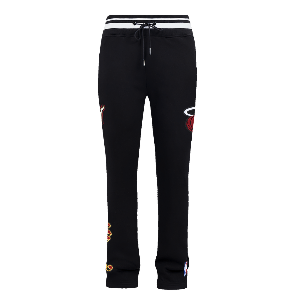 NBA MIAMI HEAT SCRIPT TAIL PANTALON OUATÉ EN MOLLETON CÔTELÉ POUR HOMME (NOIR)