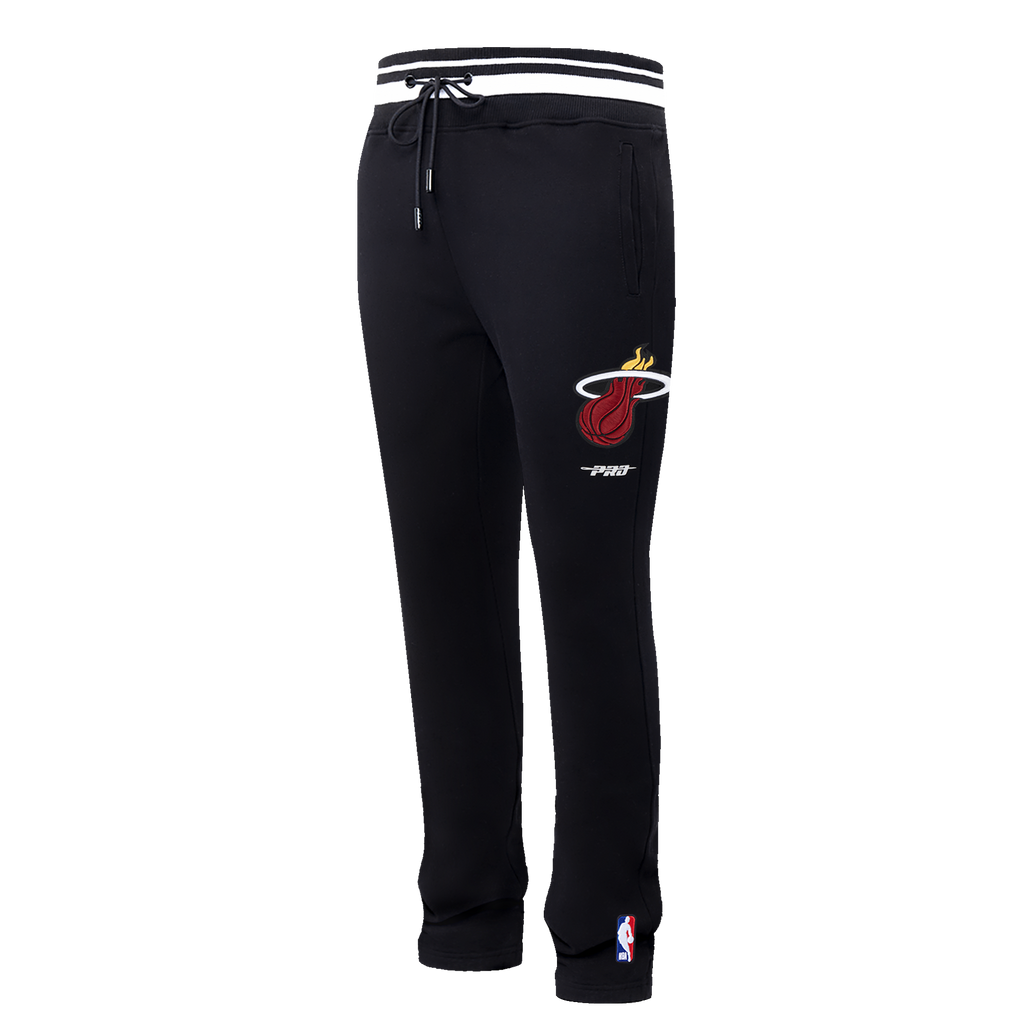 NBA MIAMI HEAT SCRIPT TAIL PANTALON OUATÉ EN MOLLETON CÔTELÉ POUR HOMME (NOIR)
