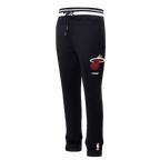 NBA MIAMI HEAT SCRIPT TAIL PANTALON OUATÉ EN MOLLETON CÔTELÉ POUR HOMME (NOIR)