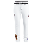 NBA MIAMI HEAT SCRIPT TAIL MEN'S RIB FLEECE SWEATPANT (WHITE/BLACK)