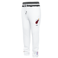 NBA MIAMI HEAT SCRIPT TAIL MEN'S RIB FLEECE SWEATPANT (WHITE/BLACK)