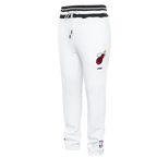 NBA MIAMI HEAT SCRIPT TAIL MEN'S RIB FLEECE SWEATPANT (WHITE/BLACK)