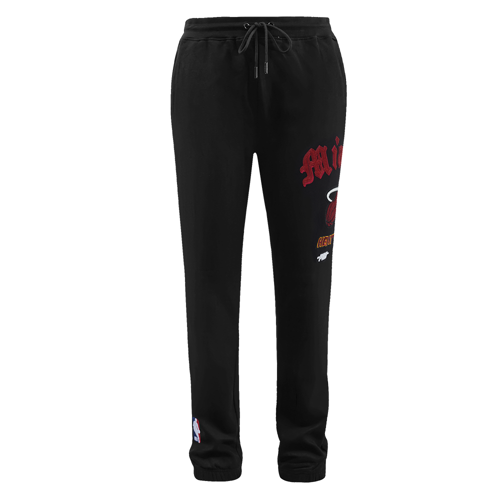 NBA MIAMI HEAT OLD ENGLISH MEN'S SWEATPANT (BLACK)