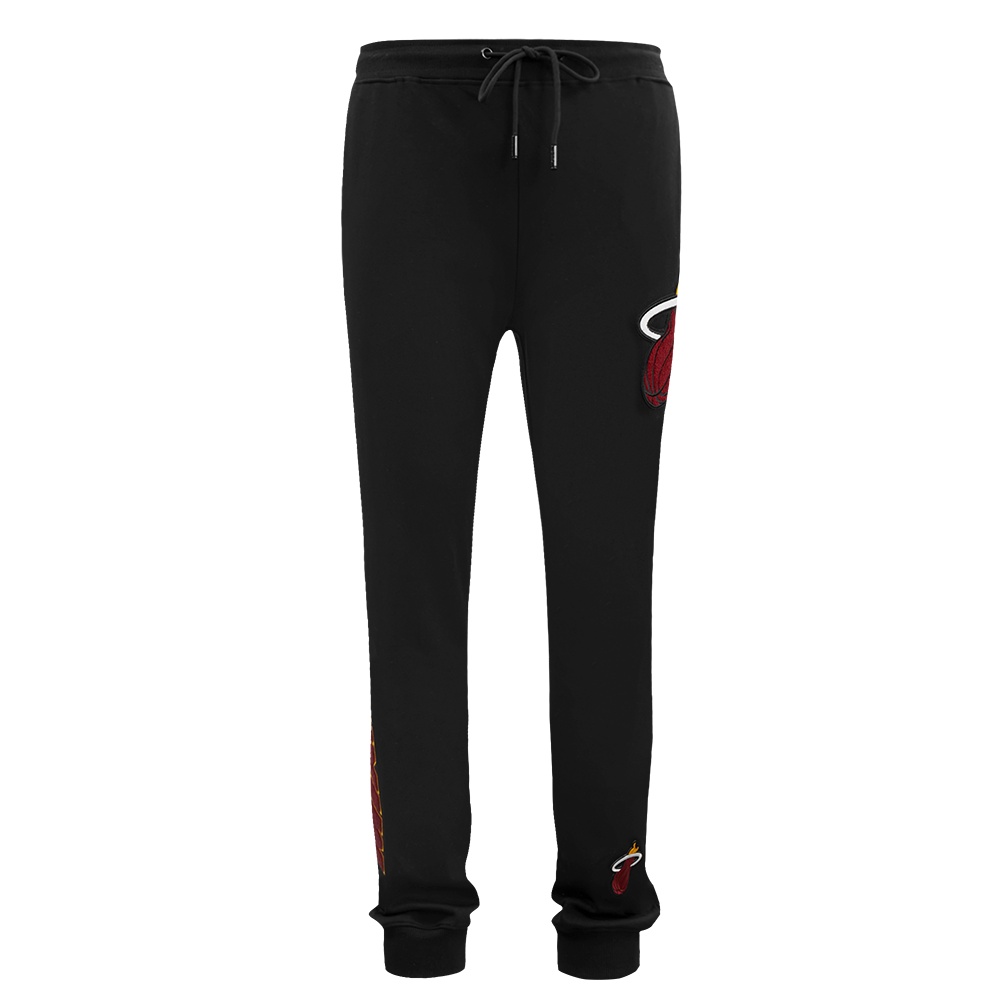 NBA MIAMI HEAT CLASSIC CHENILLE PANTALON JOGGER POUR HOMME (NOIR)