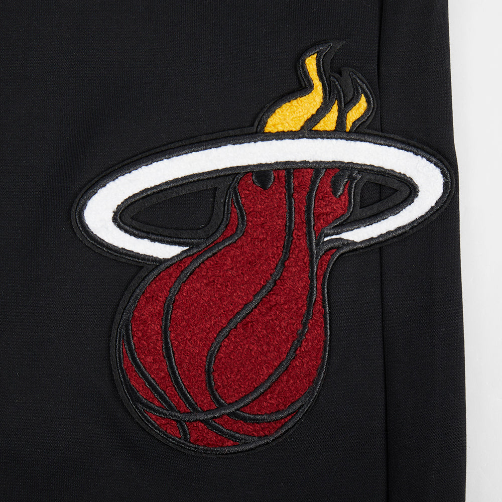 NBA MIAMI HEAT CLASSIC CHENILLE PANTALON JOGGER POUR HOMME (NOIR)