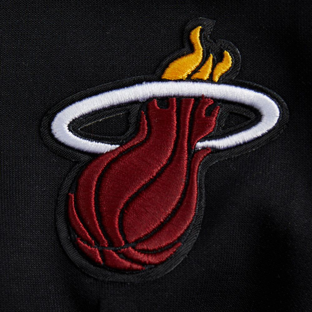 NBA MIAMI HEAT CLASSIC CHENILLE PANTALON JOGGER POUR HOMME (NOIR)