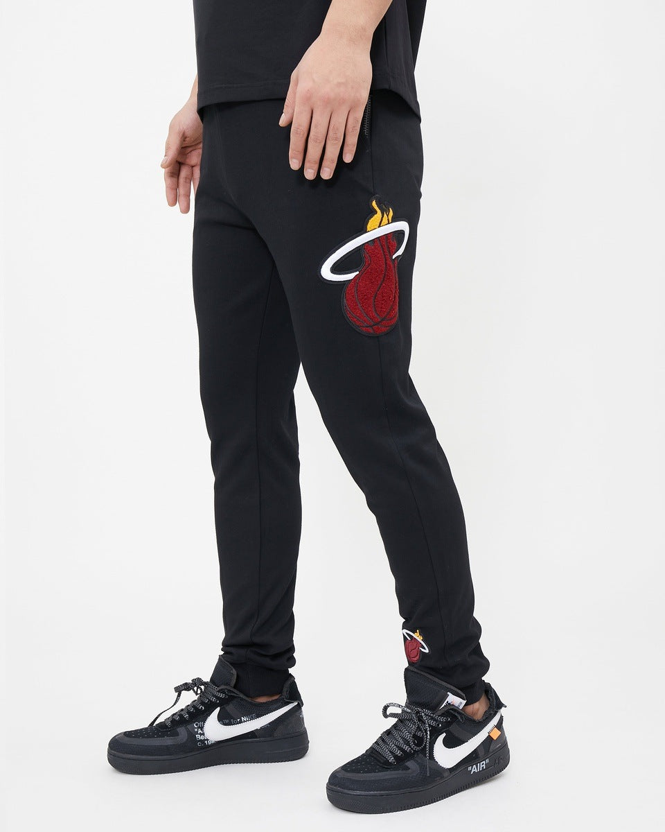 NBA MIAMI HEAT CLASSIC CHENILLE MEN'S JOGGER (BLACK)