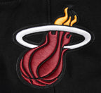 NBA MIAMI HEAT SCRIPT TAIL MEN'S RIB FLEECE PULLOVER HOODIE (BLACK)