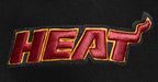 NBA MIAMI HEAT SCRIPT TAIL MEN'S RIB FLEECE PULLOVER HOODIE (BLACK)