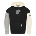 NBA MIAMI HEAT REVERSE FRENCH TERRY MEN'S COLOR BLOCK FLEECE PULLOVER HOODIE