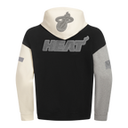 NBA MIAMI HEAT REVERSE FRENCH TERRY MEN'S COLOR BLOCK FLEECE PULLOVER HOODIE