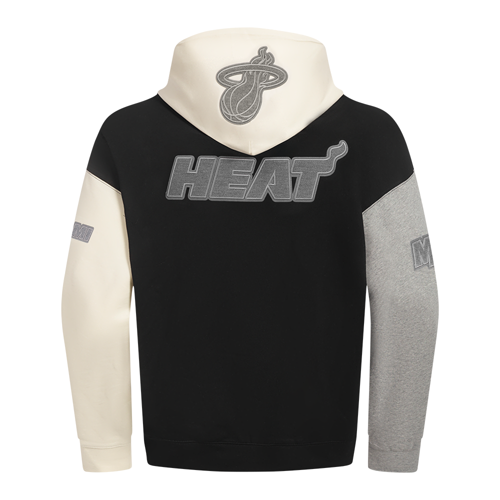 NBA MIAMI HEAT REVERSE FRENCH TERRY MEN'S COLOR BLOCK FLEECE PULLOVER HOODIE