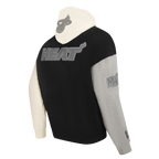 NBA MIAMI HEAT REVERSE FRENCH TERRY MEN'S COLOR BLOCK FLEECE PULLOVER HOODIE