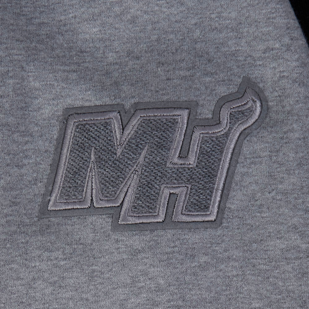 NBA MIAMI HEAT REVERSE FRENCH TERRY MEN'S COLOR BLOCK FLEECE PULLOVER HOODIE