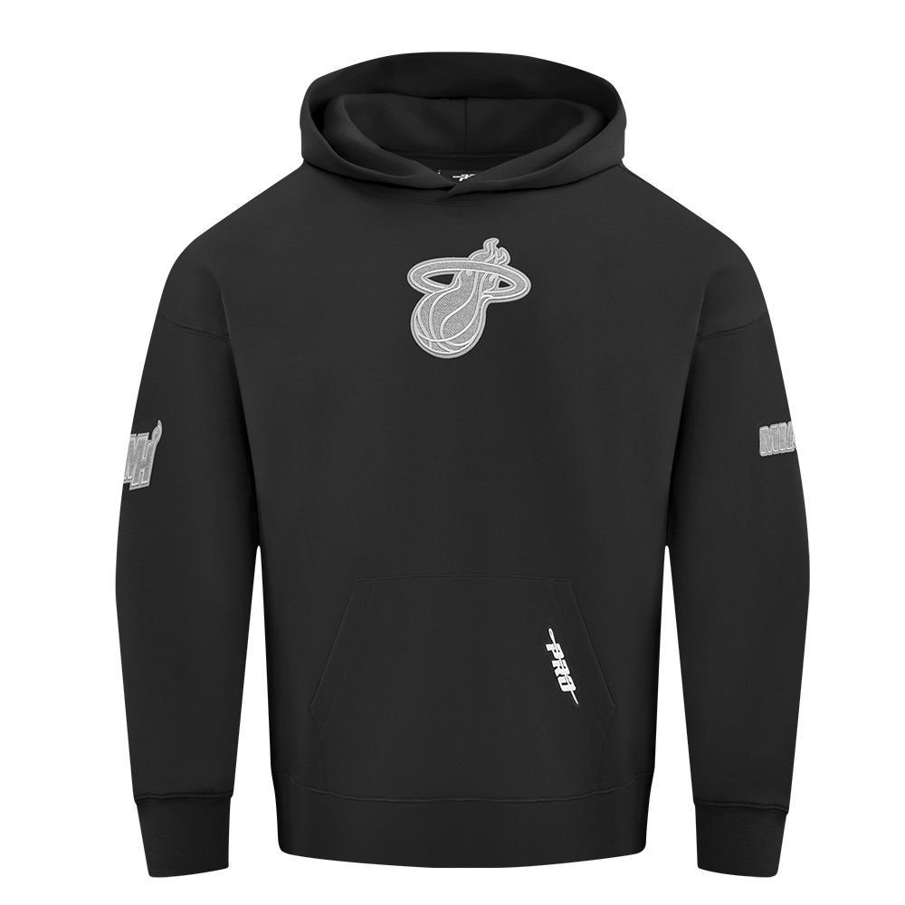 NBA MIAMI HEAT REVERSE FRENCH TERRY MEN'S PULLOVER HOODIE (BLACK)