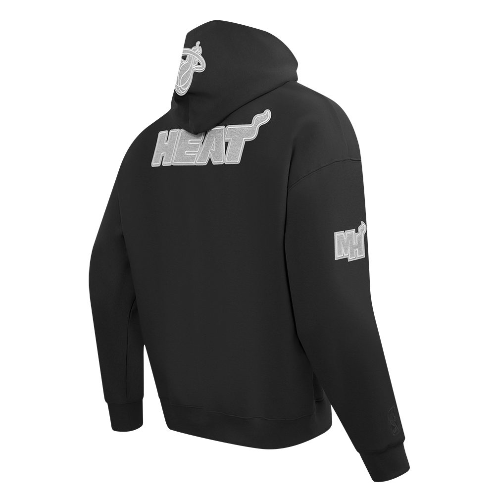 NBA MIAMI HEAT REVERSE FRENCH TERRY MEN'S PULLOVER HOODIE (BLACK)