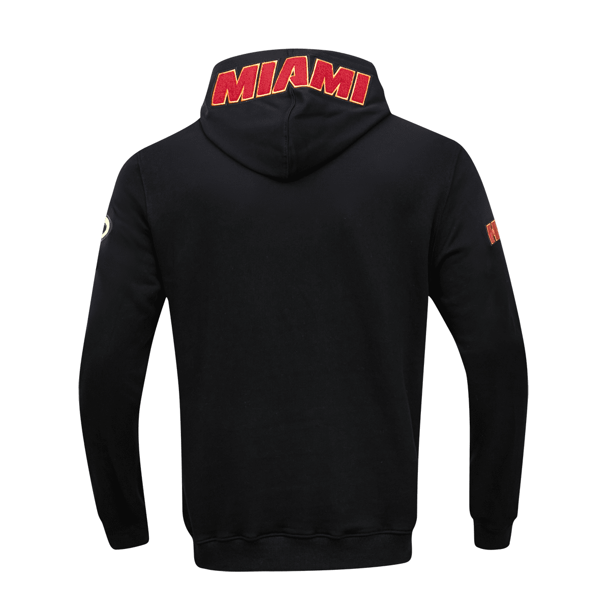 NBA MIAMI HEAT CLASSIC CHENILLE MEN'S PULLOVER HOODIE (BLACK)