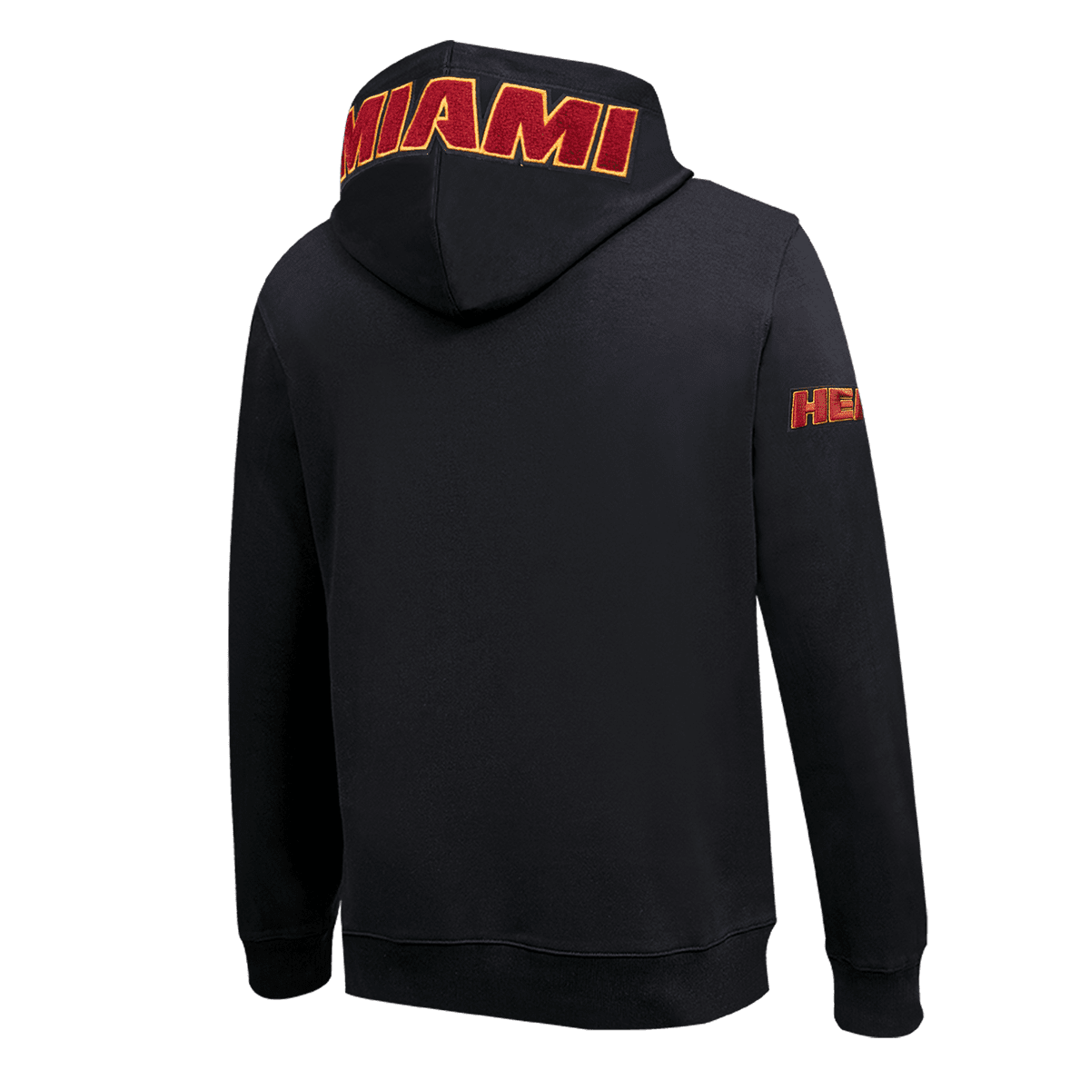 NBA MIAMI HEAT CLASSIC CHENILLE MEN'S PULLOVER HOODIE (BLACK)