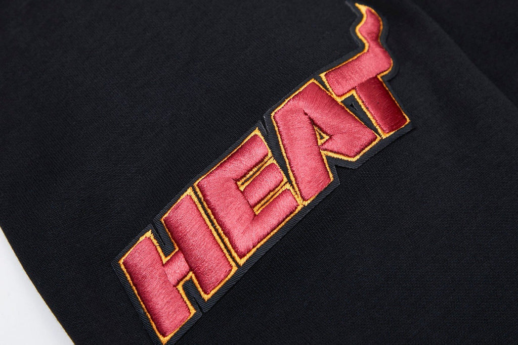 NBA MIAMI HEAT CLASSIC CHENILLE MEN'S PULLOVER HOODIE (BLACK)