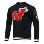 NBA MIAMI HEAT MASHUP MEN'S RIB CREWNECK (BLACK)
