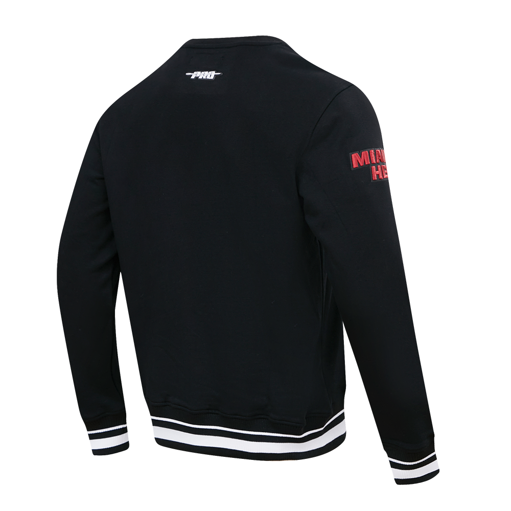 NBA MIAMI HEAT MASHUP MEN'S RIB CREWNECK (BLACK)