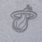 NBA MIAMI HEAT NEUTRAL MEN'S DROP SHOULDER PULLOVER HOODIE (DARK HEATHER GRAY)