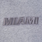 NBA MIAMI HEAT NEUTRAL MEN'S DROP SHOULDER PULLOVER HOODIE (DARK HEATHER GRAY)
