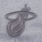 NBA MIAMI HEAT NEUTRAL MEN'S DROP SHOULDER PULLOVER HOODIE (DARK HEATHER GRAY)