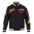 NBA MIAMI HEAT SCRIPT TAIL BLOUSON COLLÉGIAL POUR HOMME (NOIR)