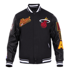 NBA MIAMI HEAT SCRIPT TAIL BLOUSON COLLÉGIAL POUR HOMME (NOIR)
