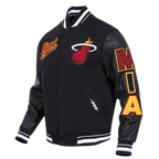 NBA MIAMI HEAT SCRIPT TAIL BLOUSON COLLÉGIAL POUR HOMME (NOIR)