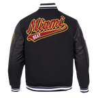 NBA MIAMI HEAT SCRIPT TAIL BLOUSON COLLÉGIAL POUR HOMME (NOIR)