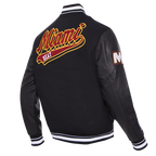 NBA MIAMI HEAT SCRIPT TAIL BLOUSON COLLÉGIAL POUR HOMME (NOIR)
