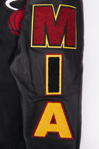 NBA MIAMI HEAT SCRIPT TAIL BLOUSON COLLÉGIAL POUR HOMME (NOIR)