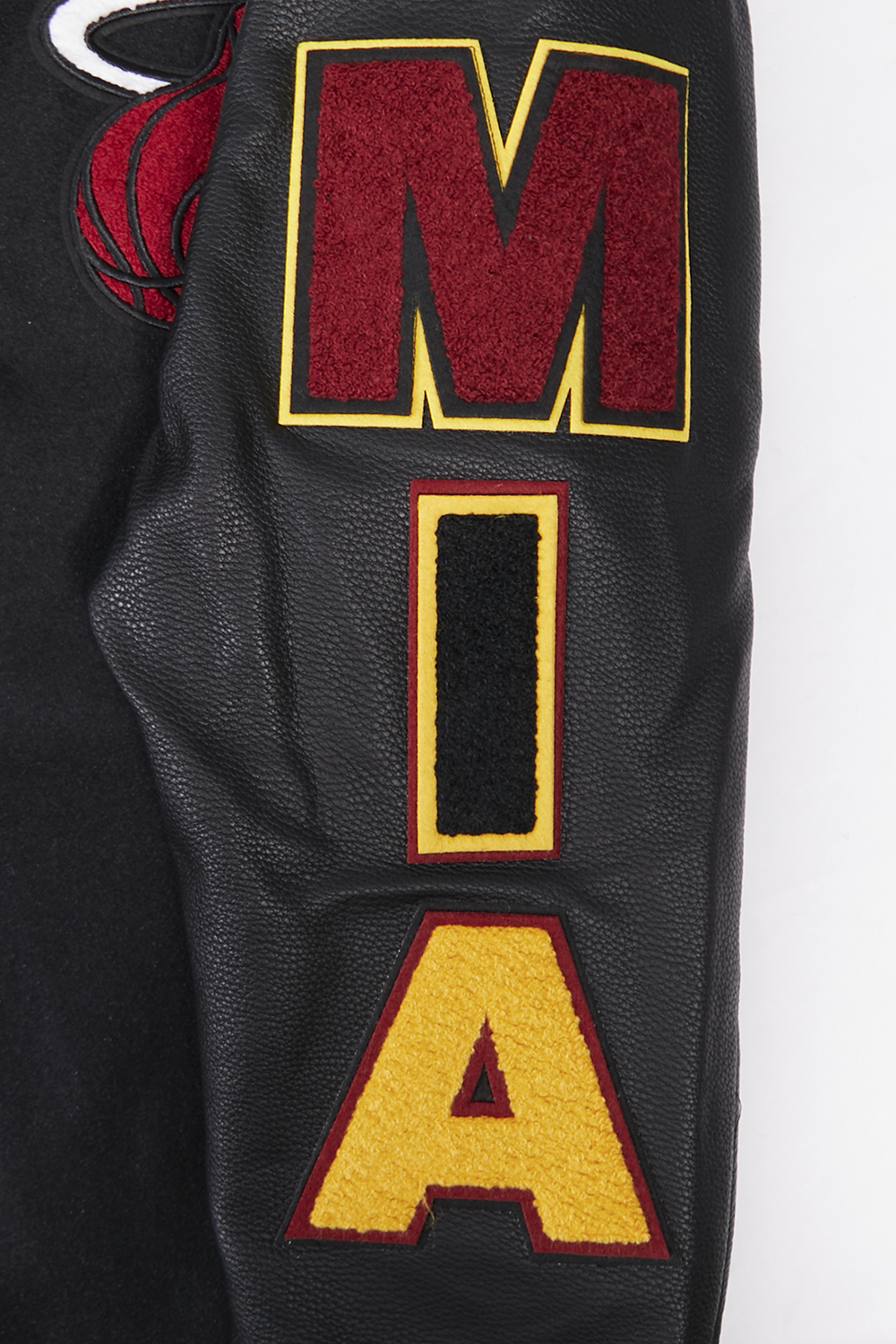 NBA MIAMI HEAT SCRIPT TAIL BLOUSON COLLÉGIAL POUR HOMME (NOIR)