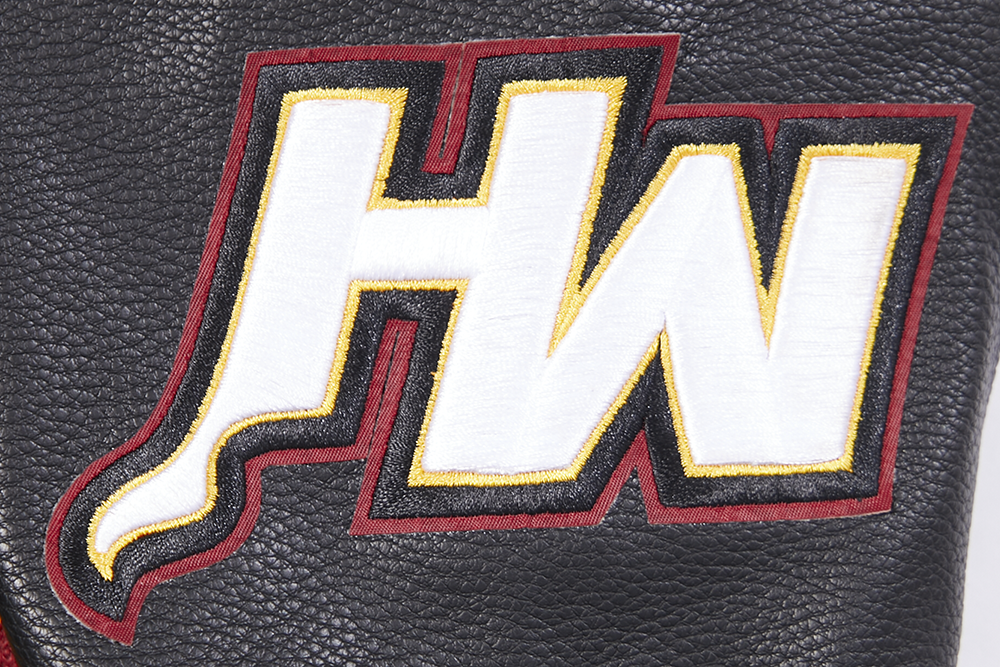 NBA MIAMI HEAT SCRIPT TAIL BLOUSON COLLÉGIAL POUR HOMME (NOIR)