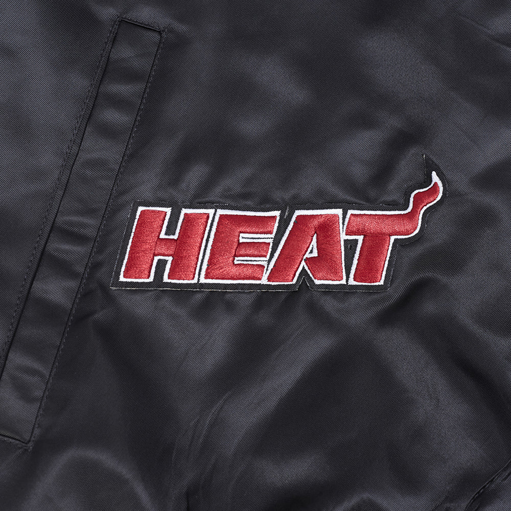 NBA MIAMI HEAT BEST OF MEN'S RIB SATIN JACKET (BLACK)