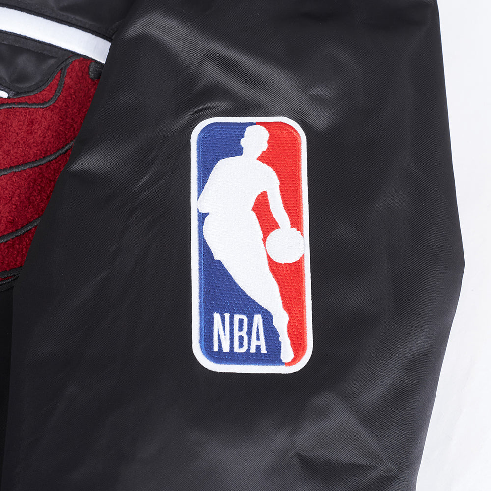 NBA MIAMI HEAT BEST OF MEN'S RIB SATIN JACKET (BLACK)
