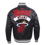 NBA MIAMI HEAT BEST OF MEN'S RIB SATIN JACKET (BLACK)