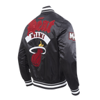 NBA MIAMI HEAT BEST OF MEN'S RIB SATIN JACKET (BLACK)