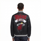 NBA MIAMI HEAT BEST OF MEN'S RIB SATIN JACKET (BLACK)